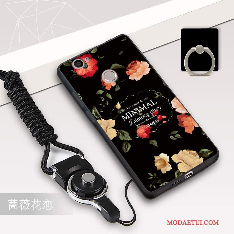 Futerał Huawei Nova Ochraniacz Różowe Anti-fall, Etui Huawei Nova Miękki Wiszące Ozdobyna Telefon