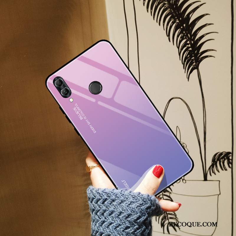 Futerał Huawei P Smart 2019 Ochraniacz Na Telefon Kolor Gradientu, Etui Huawei P Smart 2019 Niebieski Szkło Hartowane