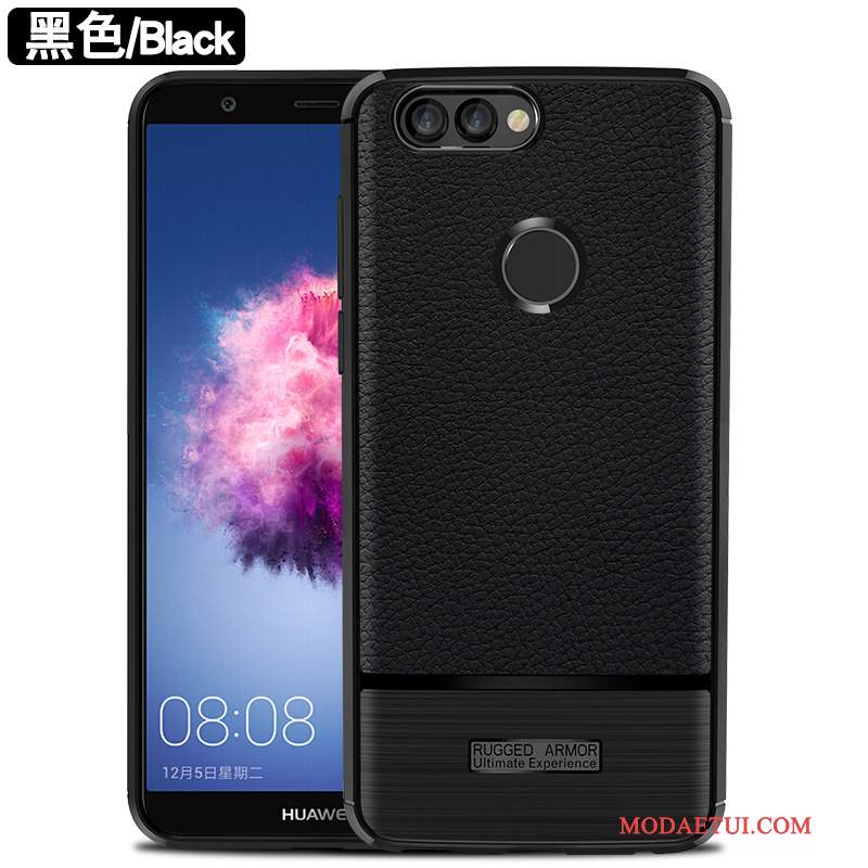 Futerał Huawei P Smart Ochraniacz Anti-fall Nubuku, Etui Huawei P Smart Miękki Czarnyna Telefon