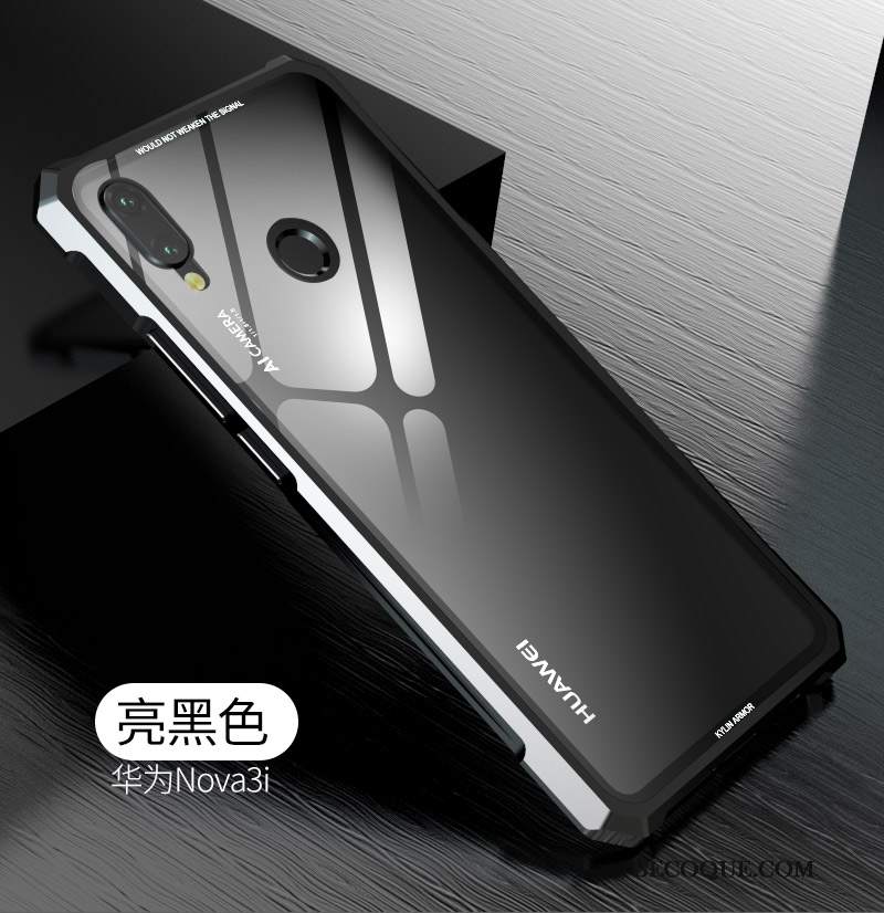 Futerał Huawei P Smart+ Torby Tylna Pokrywa Trudno, Etui Huawei P Smart+ Ochraniacz Modna Marka Szkło