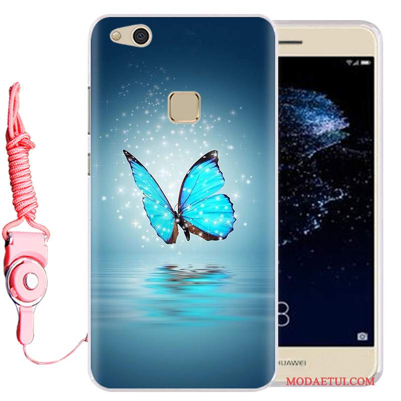 Futerał Huawei P10 Lite Silikonowe Wiszące Ozdoby Młodzież, Etui Huawei P10 Lite Kreskówka Jasny Niebieskina Telefon