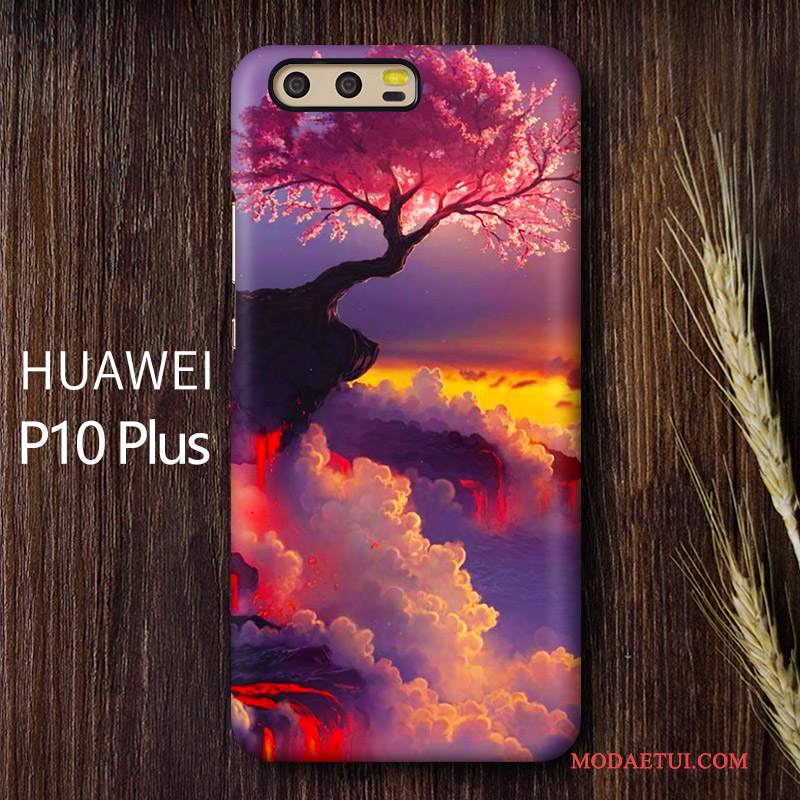 Futerał Huawei P10 Plus Kolor Osobowość Nubuku, Etui Huawei P10 Plus Ochraniacz Sakura Trudno