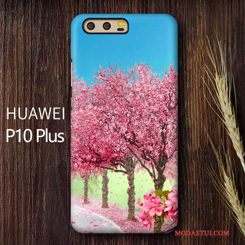 Futerał Huawei P10 Plus Kolor Osobowość Nubuku, Etui Huawei P10 Plus Ochraniacz Sakura Trudno