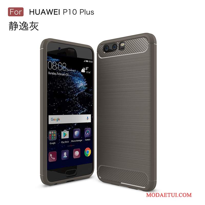 Futerał Huawei P10 Plus Ochraniacz Na Telefon Anti-fall, Etui Huawei P10 Plus Miękki Włókno Czarny