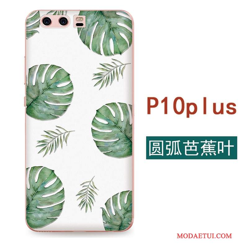 Futerał Huawei P10 Plus Relief Sztuka Zielony, Etui Huawei P10 Plus Miękki Kwiatyna Telefon