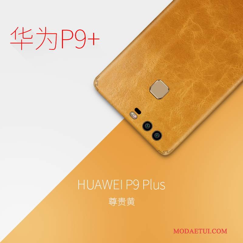 Futerał Huawei P10 Plus Skóra Cienkie Filmy, Etui Huawei P10 Plus Ochraniacz Na Telefon Żółty