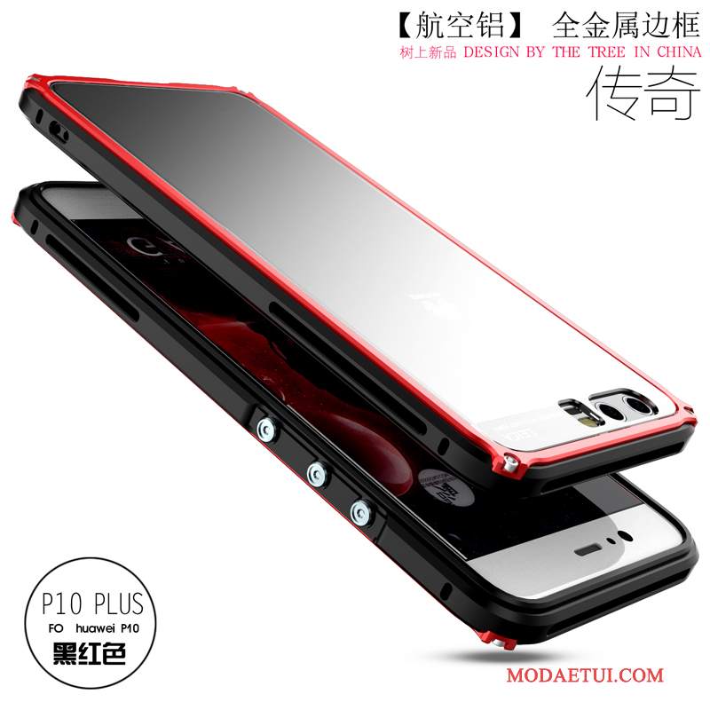 Futerał Huawei P10 Plus Torby Na Telefon Granica, Etui Huawei P10 Plus Metal Czerwony Anti-fall
