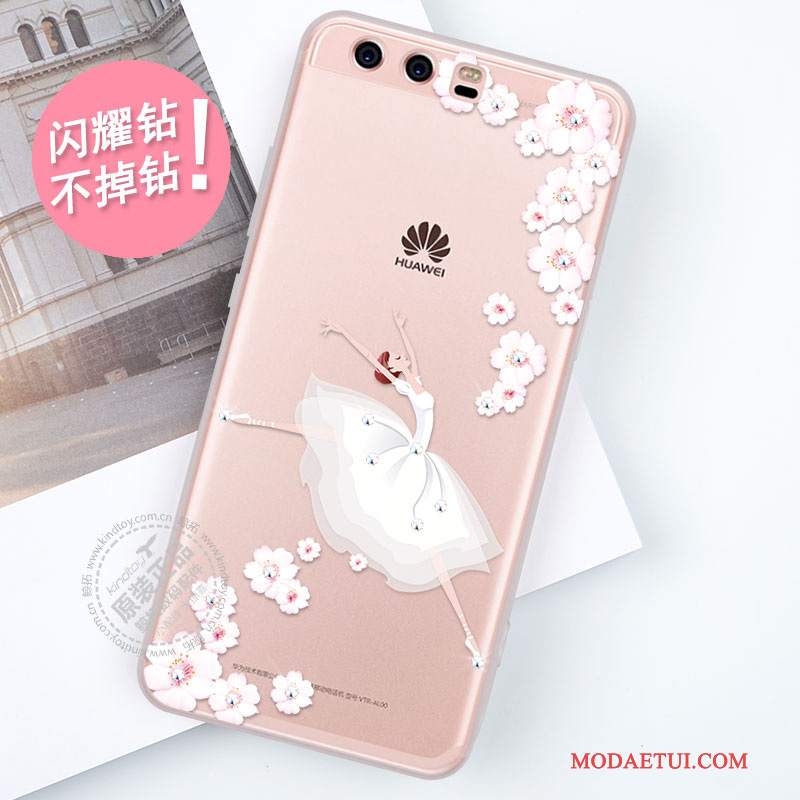 Futerał Huawei P10 Plus Torby Na Telefon Nowy, Etui Huawei P10 Plus Rhinestone Anti-fall Purpurowy