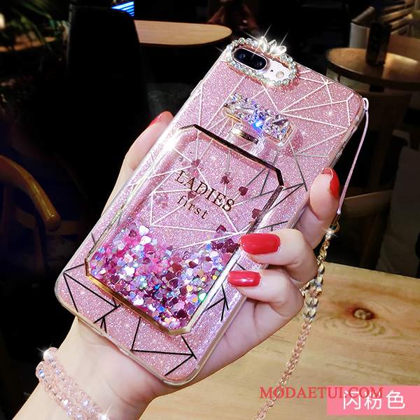 Futerał Huawei P10 Rhinestone Anti-fall Purpurowy, Etui Huawei P10 Kreatywne Quicksand Tendencja