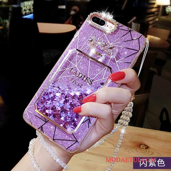 Futerał Huawei P10 Rhinestone Anti-fall Purpurowy, Etui Huawei P10 Kreatywne Quicksand Tendencja