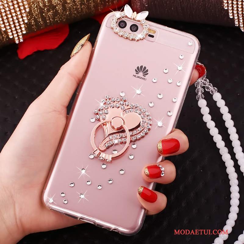 Futerał Huawei P10 Rhinestone Na Telefon Złoto, Etui Huawei P10 Ochraniacz