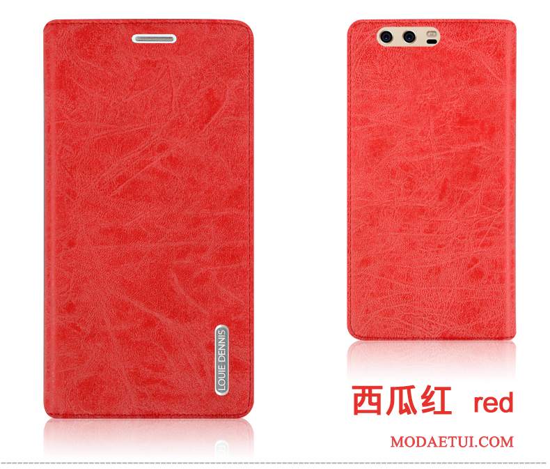 Futerał Huawei P10 Skóra Tylna Pokrywa Anti-fall, Etui Huawei P10 Ochraniacz Czerwonyna Telefon