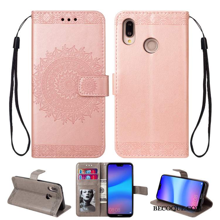 Futerał Huawei P20 Lite Ochraniacz Cienka Anti-fall, Etui Huawei P20 Lite Skóra Zielonyna Telefon