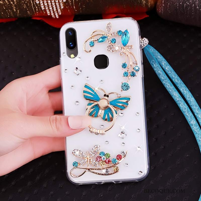 Futerał Huawei P20 Lite Rhinestone Młodzież Purpurowy, Etui Huawei P20 Lite Miękki Na Telefon