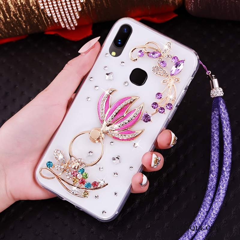 Futerał Huawei P20 Lite Rhinestone Młodzież Purpurowy, Etui Huawei P20 Lite Miękki Na Telefon