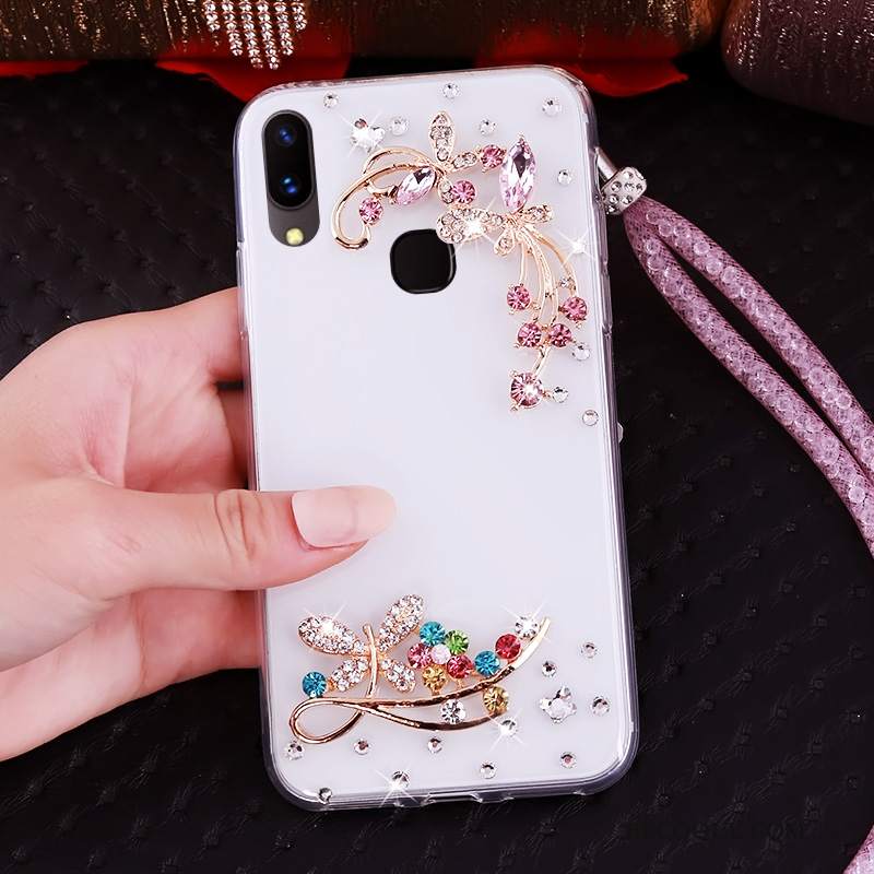 Futerał Huawei P20 Lite Rhinestone Młodzież Purpurowy, Etui Huawei P20 Lite Miękki Na Telefon