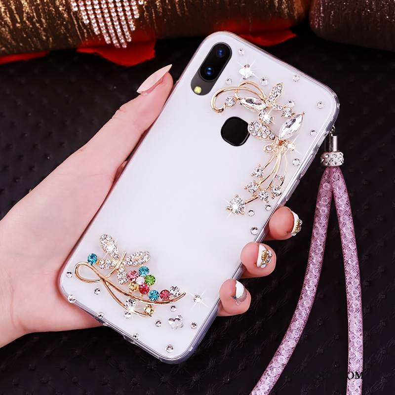 Futerał Huawei P20 Lite Rhinestone Młodzież Purpurowy, Etui Huawei P20 Lite Miękki Na Telefon