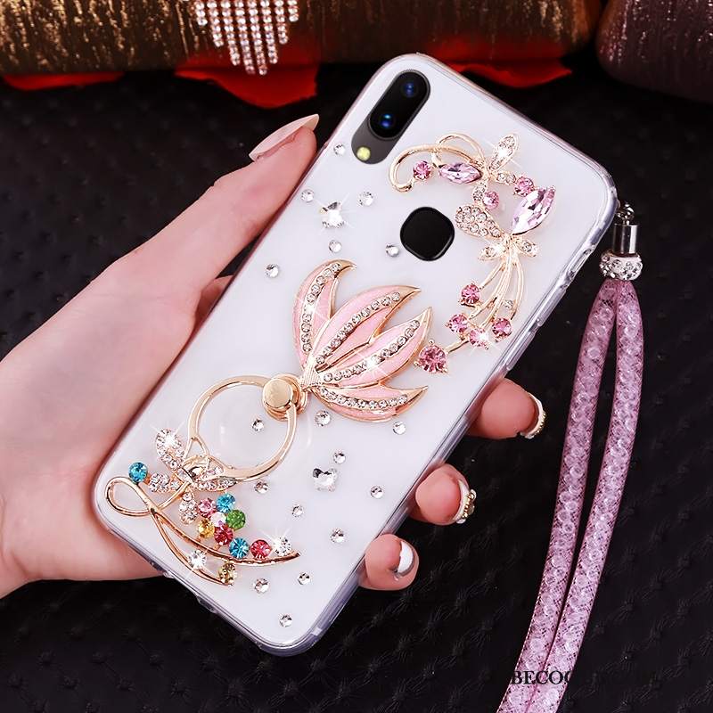 Futerał Huawei P20 Lite Rhinestone Młodzież Purpurowy, Etui Huawei P20 Lite Miękki Na Telefon