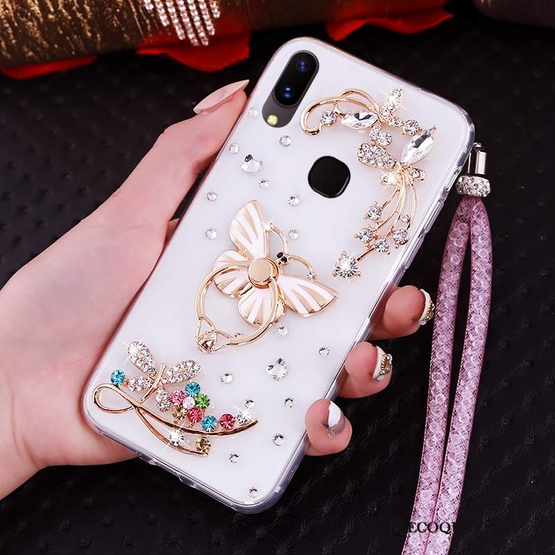 Futerał Huawei P20 Lite Rhinestone Młodzież Purpurowy, Etui Huawei P20 Lite Miękki Na Telefon