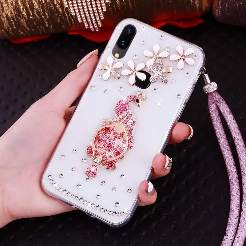 Futerał Huawei P20 Lite Rhinestone Młodzież Purpurowy, Etui Huawei P20 Lite Miękki Na Telefon