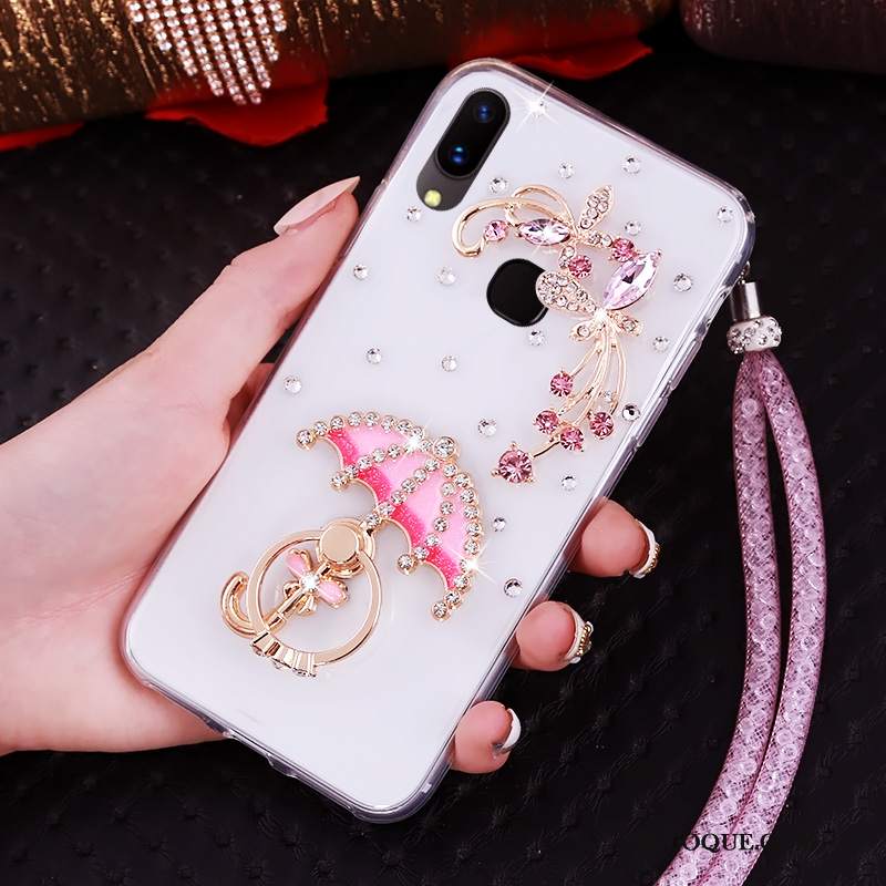 Futerał Huawei P20 Lite Rhinestone Młodzież Purpurowy, Etui Huawei P20 Lite Miękki Na Telefon