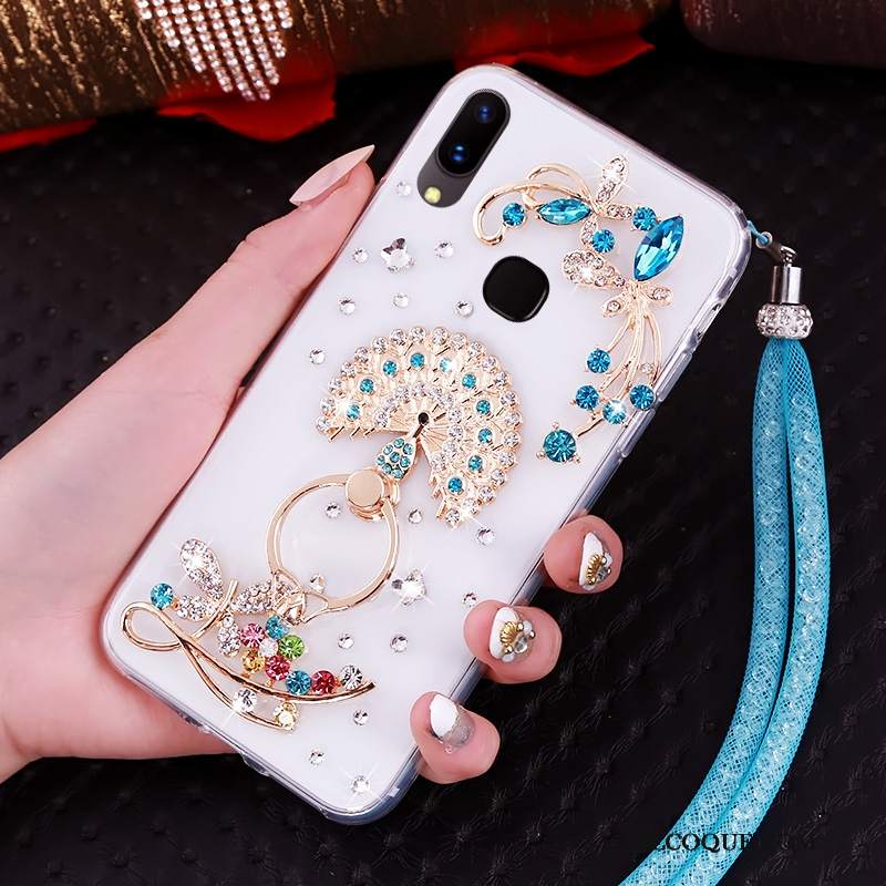 Futerał Huawei P20 Lite Rhinestone Młodzież Purpurowy, Etui Huawei P20 Lite Miękki Na Telefon