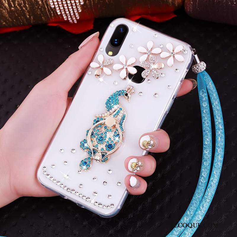 Futerał Huawei P20 Lite Rhinestone Młodzież Purpurowy, Etui Huawei P20 Lite Miękki Na Telefon