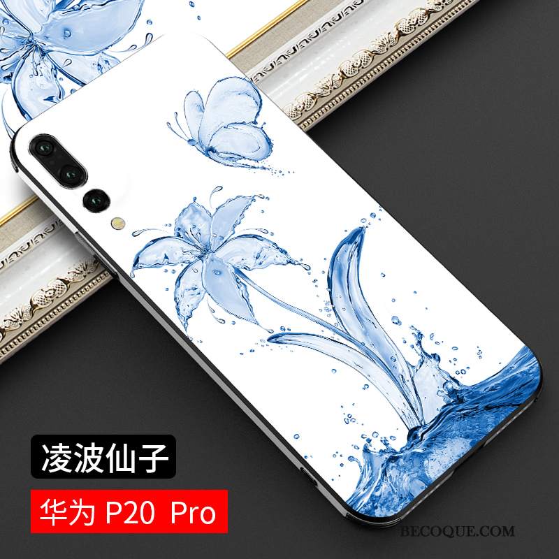 Futerał Huawei P20 Pro Moda Szkło Trudno, Etui Huawei P20 Pro Torby Modna Marka Niebieski