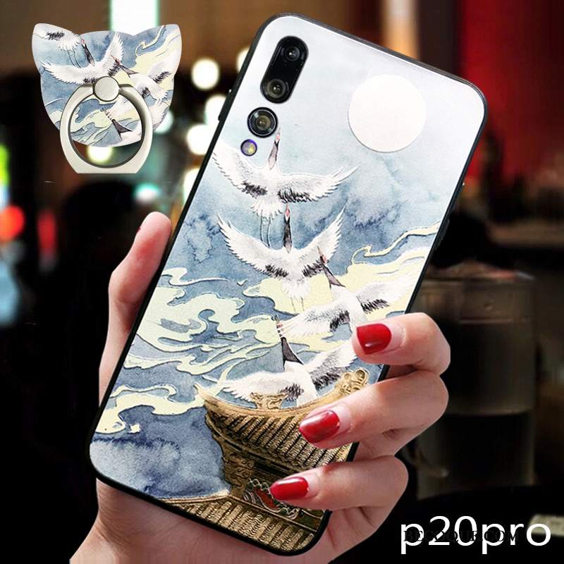 Futerał Huawei P20 Pro Ochraniacz Tendencja Smok, Etui Huawei P20 Pro Torby Anti-fall Niebieski