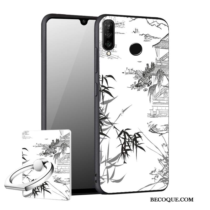 Futerał Huawei P30 Lite Ochraniacz Anti-fall Nubuku, Etui Huawei P30 Lite Miękki Na Telefon Niebieski