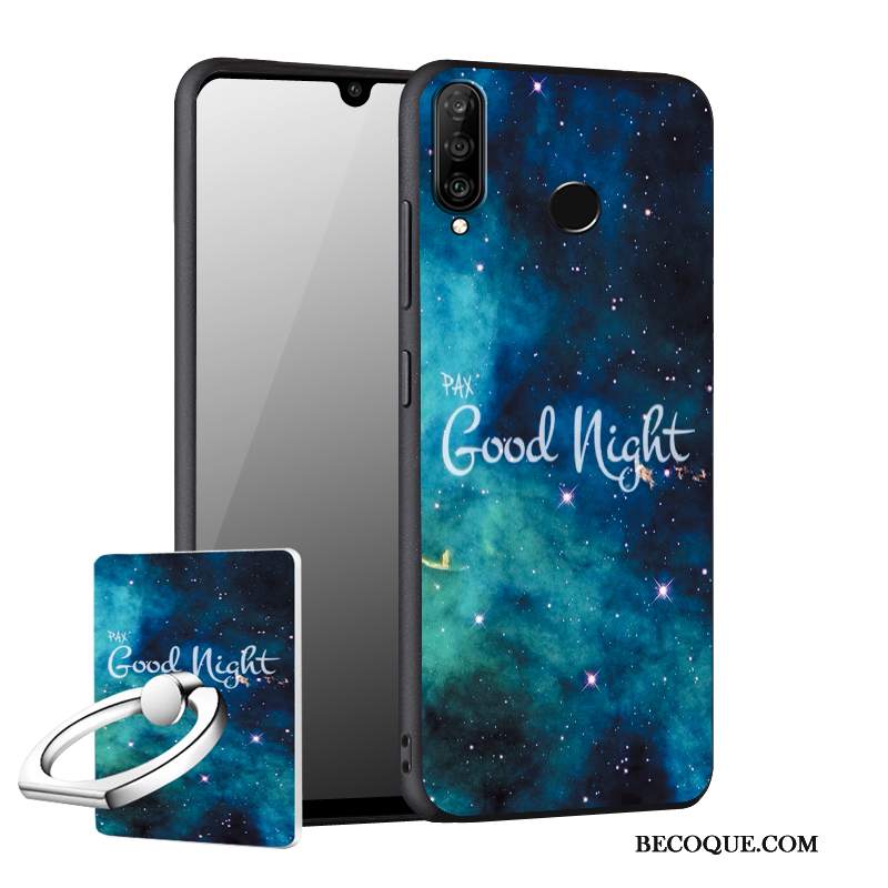 Futerał Huawei P30 Lite Ochraniacz Anti-fall Nubuku, Etui Huawei P30 Lite Miękki Na Telefon Niebieski