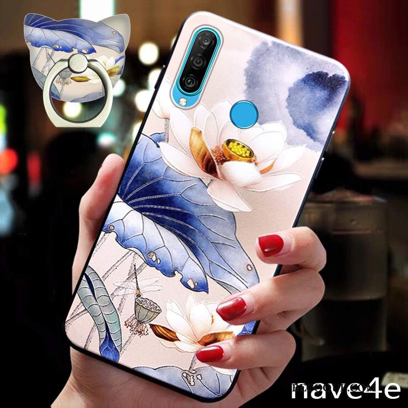 Futerał Huawei P30 Lite Silikonowe Nowy Modna Marka, Etui Huawei P30 Lite Miękki Kwiatyna Telefon