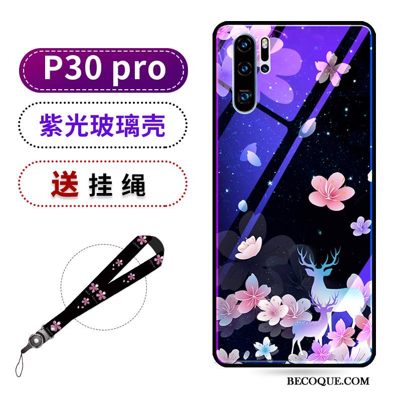 Futerał Huawei P30 Pro Kreatywne Sakura Wiszące Ozdoby, Etui Huawei P30 Pro Silikonowe Czerwony Netto Fioletowy