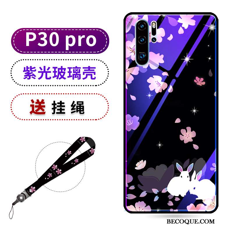 Futerał Huawei P30 Pro Kreatywne Sakura Wiszące Ozdoby, Etui Huawei P30 Pro Silikonowe Czerwony Netto Fioletowy