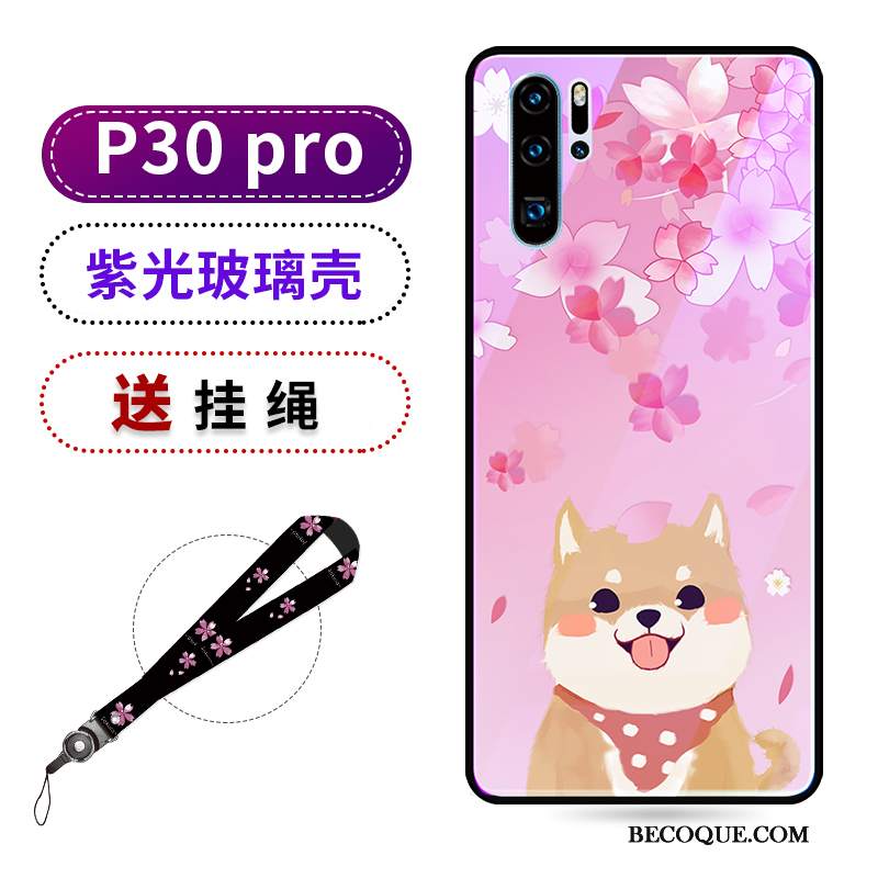 Futerał Huawei P30 Pro Kreatywne Sakura Wiszące Ozdoby, Etui Huawei P30 Pro Silikonowe Czerwony Netto Fioletowy