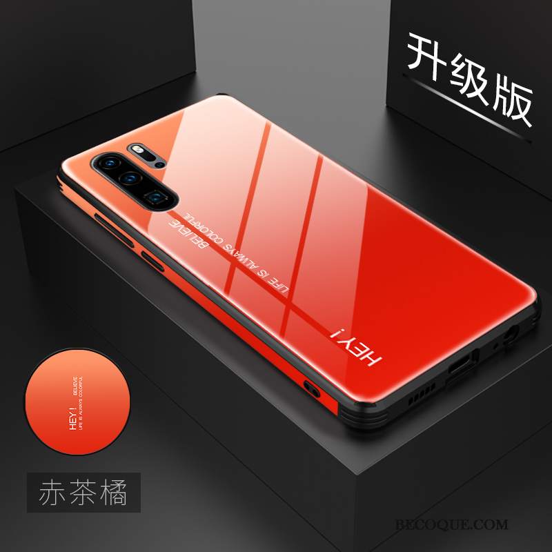 Futerał Huawei P30 Pro Silikonowe Lustrona Telefon, Etui Huawei P30 Pro Kreatywne Czerwony Netto Proste