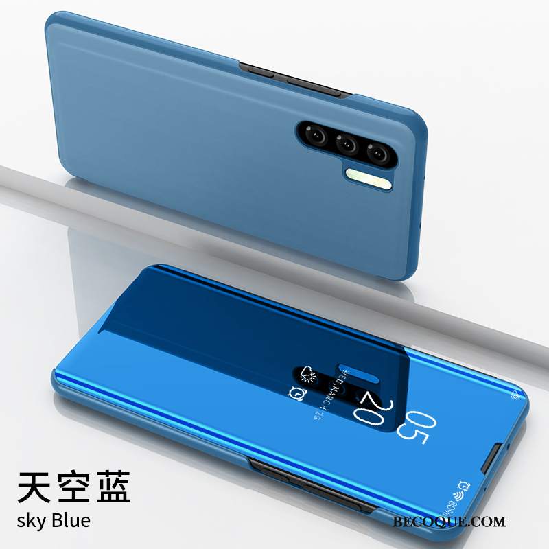 Futerał Huawei P30 Pro Skóra Poszycie Trudno, Etui Huawei P30 Pro Wspornik Modna Marka Cienka