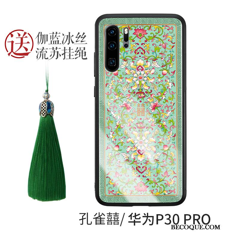 Futerał Huawei P30 Pro Torby Czerwony Osobowość, Etui Huawei P30 Pro Kreatywne Szkło Chiński Styl