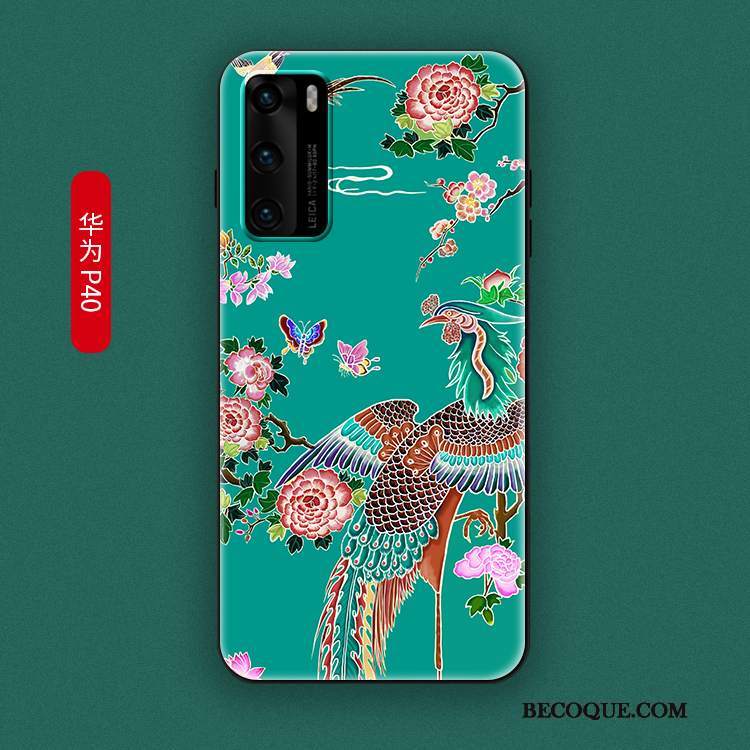 Futerał Huawei P40 Miękki Chiński Styl Tendencja, Etui Huawei P40 Ochraniacz Wiatr Cienkie