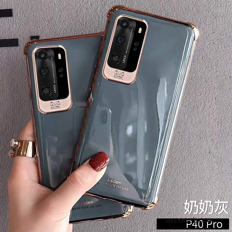 Futerał Huawei P40 Pro Kreatywne Zielony Anti-fall, Etui Huawei P40 Pro Silikonowe Osobowośćna Telefon