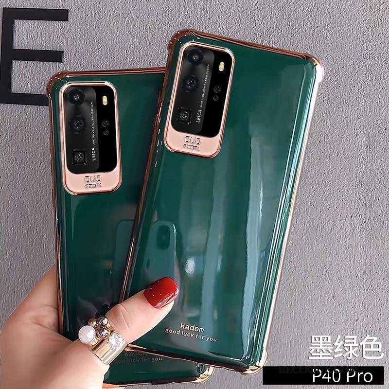 Futerał Huawei P40 Pro Kreatywne Zielony Anti-fall, Etui Huawei P40 Pro Silikonowe Osobowośćna Telefon