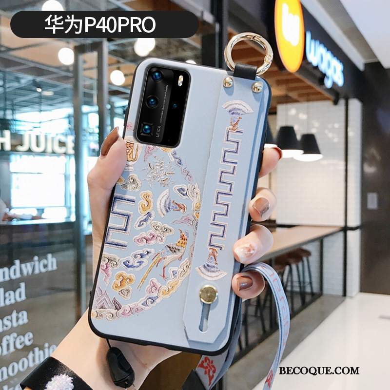 Futerał Huawei P40 Pro Miękki Purpurowy Wzór, Etui Huawei P40 Pro Silikonowe Chiński Styl Pałac