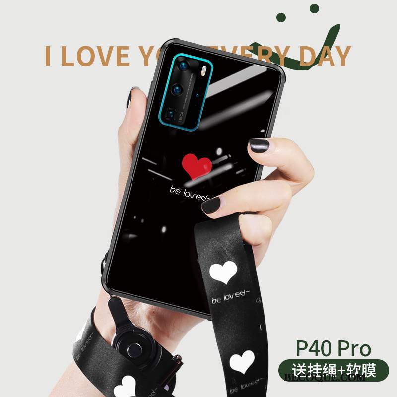 Futerał Huawei P40 Pro Ochraniacz Czarny Anti-fall, Etui Huawei P40 Pro Torby Nowyna Telefon