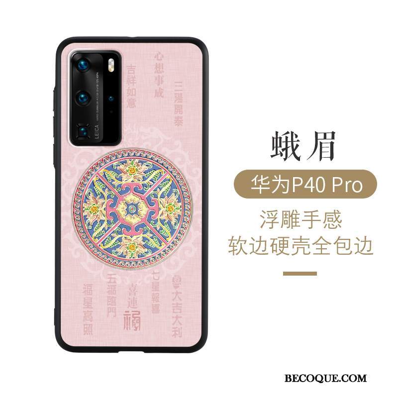 Futerał Huawei P40 Pro Relief Niebieskina Telefon, Etui Huawei P40 Pro Ochraniacz Osobowość Cienkie