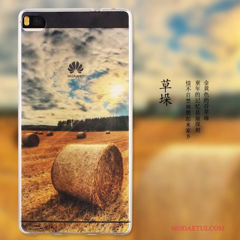 Futerał Huawei P8 Kolor Wysokina Telefon, Etui Huawei P8 Miękki Niebieski