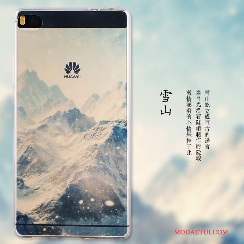 Futerał Huawei P8 Kolor Wysokina Telefon, Etui Huawei P8 Miękki Niebieski