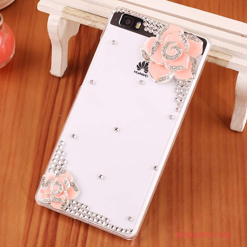 Futerał Huawei P8 Lite Kreskówka Niebieski Przezroczysty, Etui Huawei P8 Lite Rhinestone Trudno Młodzież