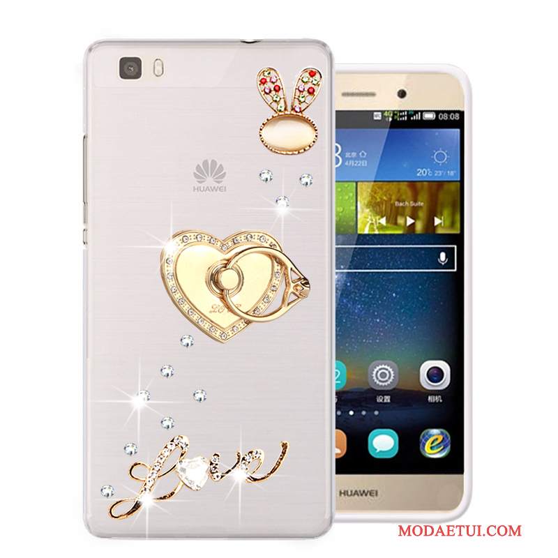 Futerał Huawei P8 Lite Rhinestone Różowena Telefon, Etui Huawei P8 Lite Miękki Młodzież