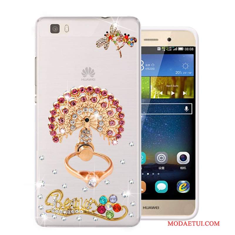 Futerał Huawei P8 Lite Rhinestone Różowena Telefon, Etui Huawei P8 Lite Miękki Młodzież