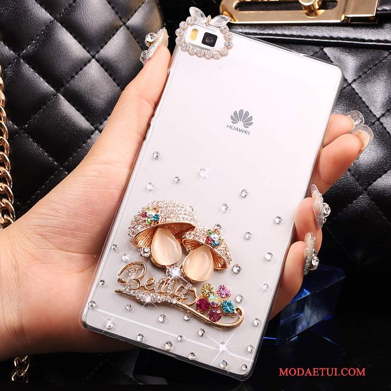 Futerał Huawei P8 Lite Rhinestone Złoto Trudno, Etui Huawei P8 Lite Ochraniacz Młodzieżna Telefon